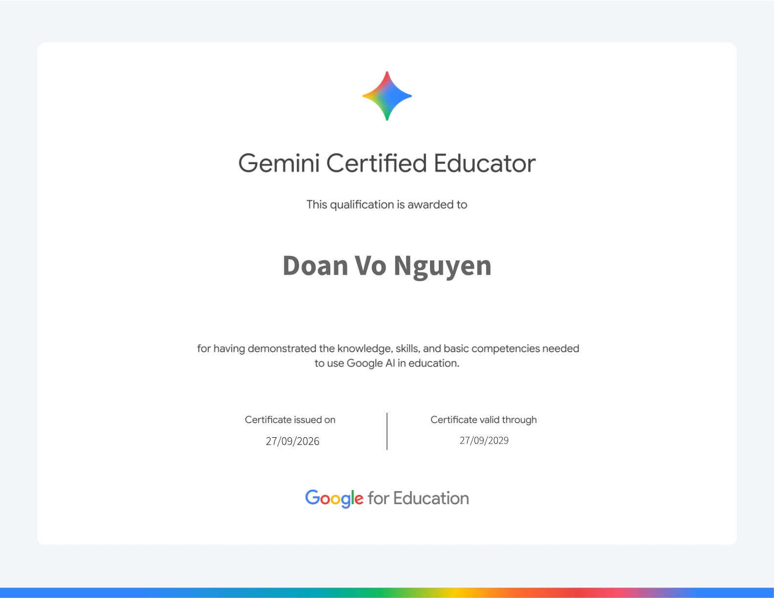 Gemini Certified Educator